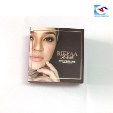 Customized printing cosmetic make up art paper drawer box with rose hot stamping logo